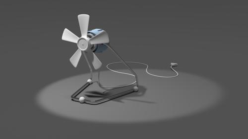 Rigged desk fan preview image